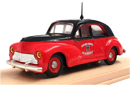 Eligor 1/43 Scale 1192 - 1954 Peugeot 203 Rochelle Fire Car - Red/Black