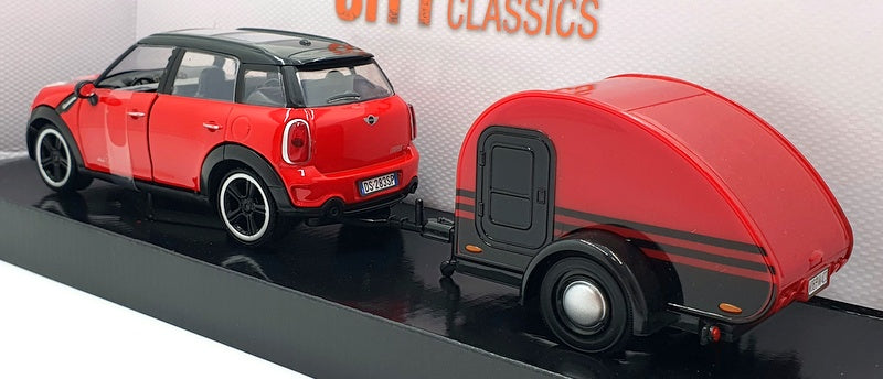 Motormax 1/24 Scale Diecast 79761 - Mini Cooper S Countryman And Caravan