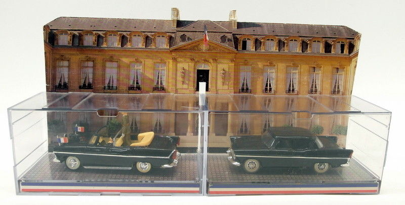 Norev 1/43 Scale Diecast - Simca Presidentielle De Gaulle + Simca Chambord