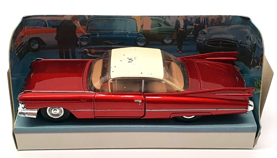 Matchbox Dinky 1/43 Scale DY-7 - 1959 Cadillac Coupe De Ville - Metallic Red