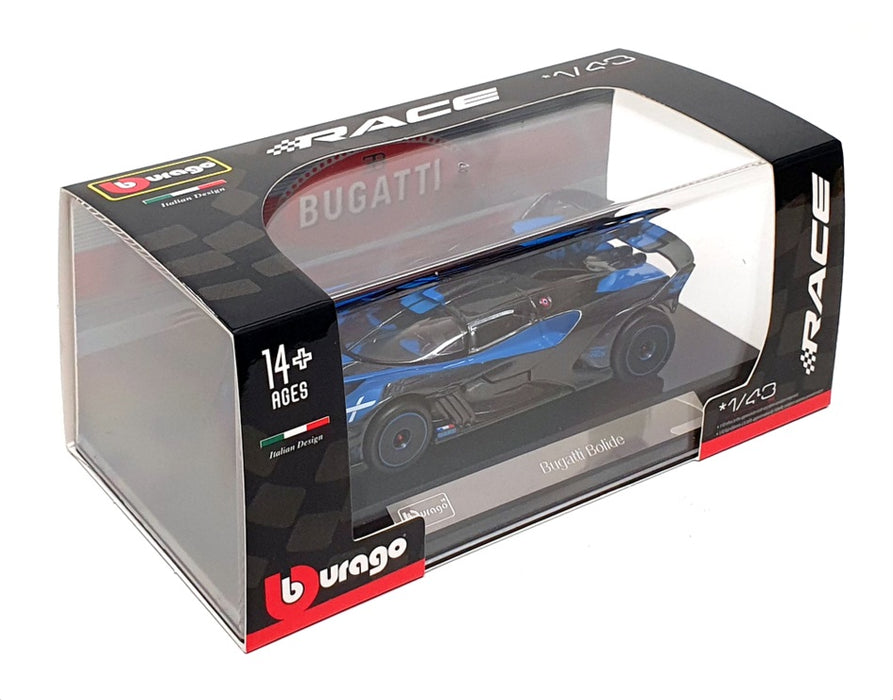 Burago 1/43 Scale Diecast 18-38306 - Bugatti Bolide - Blue/Carbon