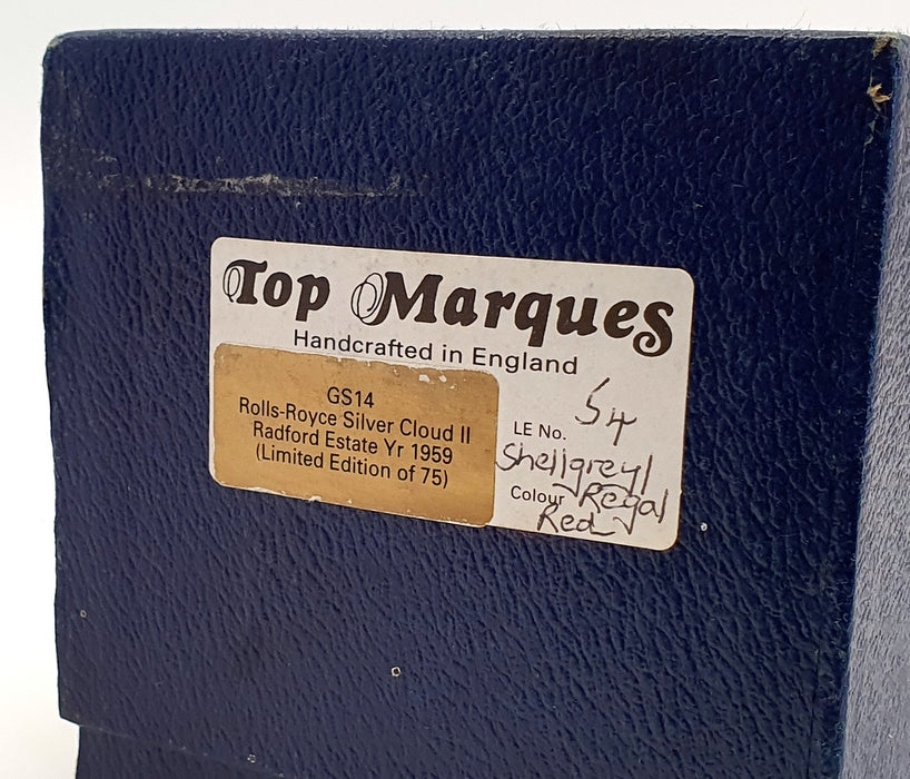 Top Marques Gold Series GS14 1/43 - 1959 Rolls Royce Silver Top Marques Gold Series GS14 1/43 - 1959 Rolls Royce Silver