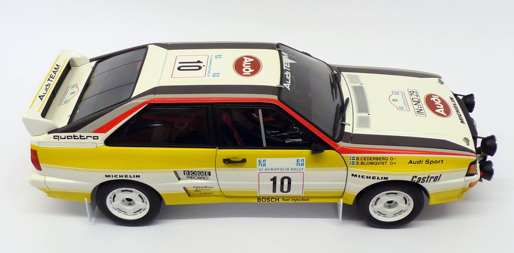 AUDI QUATTRO A2 1 BLOMQVIST/CEDERBERG RALLYE DE SUEDE 1984 AUDI QUATTRO A2 1 BLOMQVIST/CEDERBERG RALLYE DE SUEDE 1984
