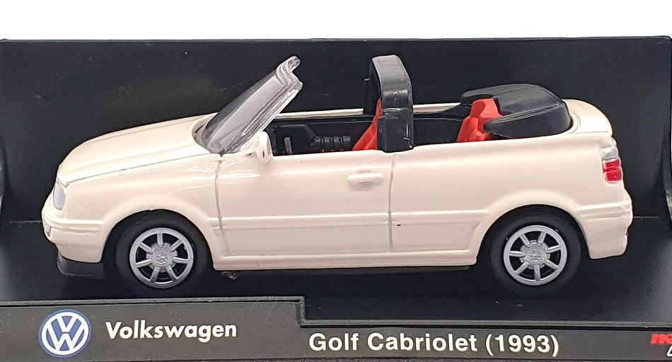 NewRay 1/43 Scale Diecast 48509 - 1993 Volkswagen Golf Cabriolet - White