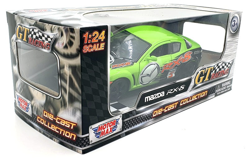 Motor Max 1/24 Scale Diecast 73770 - Mazda RX-8 #5 - Green/Black