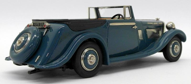 Lansdowne Models 1/43 Scale LDM123 - 1935 Brough Superior Eight 4Str DHC - Blue