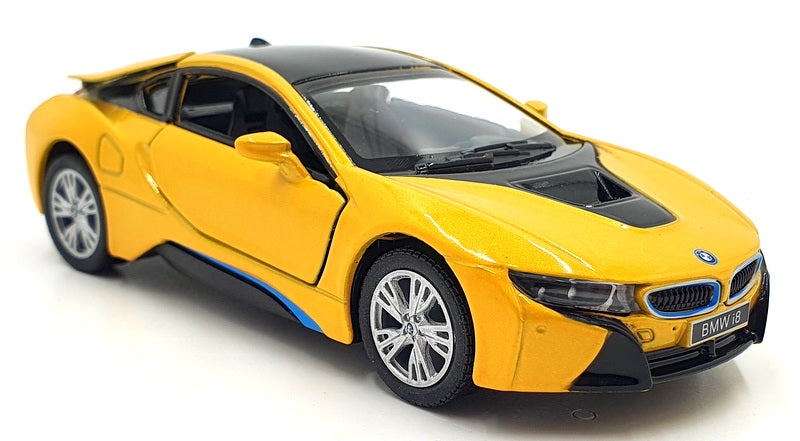 Kinsmart 1/36 Scale KT5379D - BMW i8 Pull Back and Go - Yellow