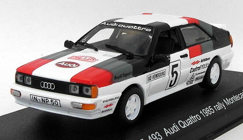 Detail Cars 1/43 Scale Diecast ART493 - Audi Quattro #5 1985 Rally Montecarlo