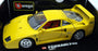 Burago 1/18 Scale Diecast 3022 Ferrari F40 1987 Yellow Model car