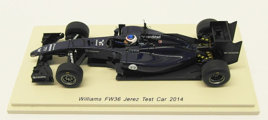 Spark 1/43 Scale S3091 - Williams FW36 Jerez Test Car 2014 Bottas