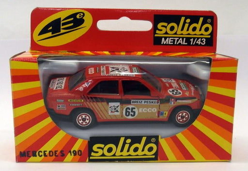 Solido 1/43 Scale Diecast - 1337 Mercedes 190 Racing Red #65