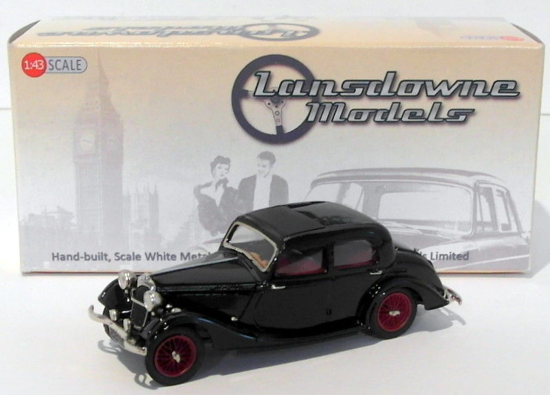 Lansdowne Models 1/43 Scale LDM74A - 1937 Riley 12/4 Continental Sedan - Black