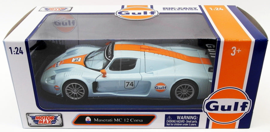 Motormax 1/24 Scale Model Car 79643 - Maserati MC 12 Corsa - Gulf