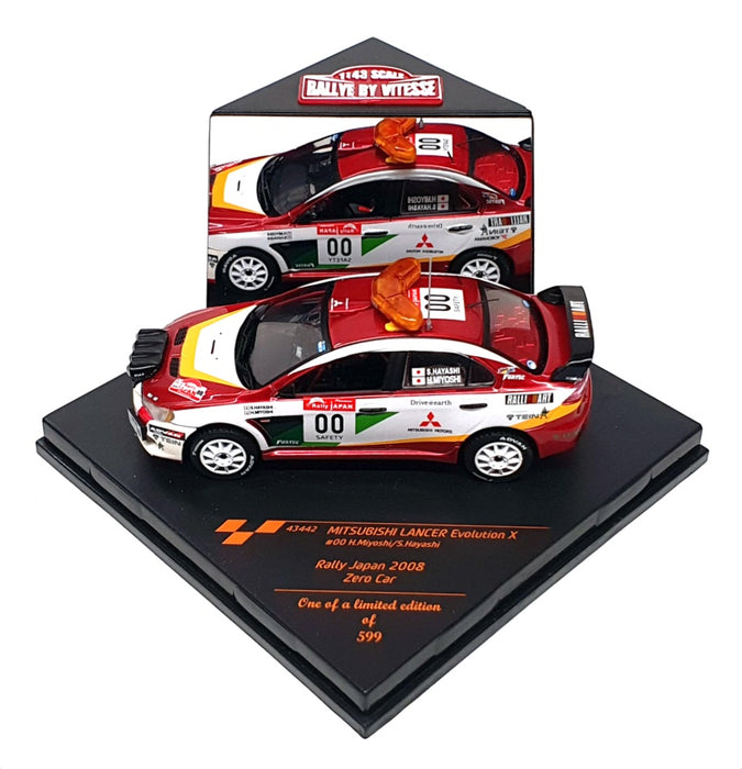 Vitesse 1/43 Scale 43442 - Mitsubishi Lancer Evo IX Zero Car Rally Japan 2008