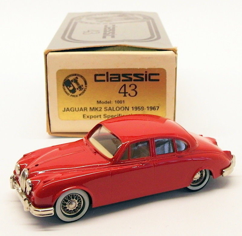 Classic 43 1/43 Scale Model Car 1001 - 1959-67 Jaguar Mk2 Saloon - Red