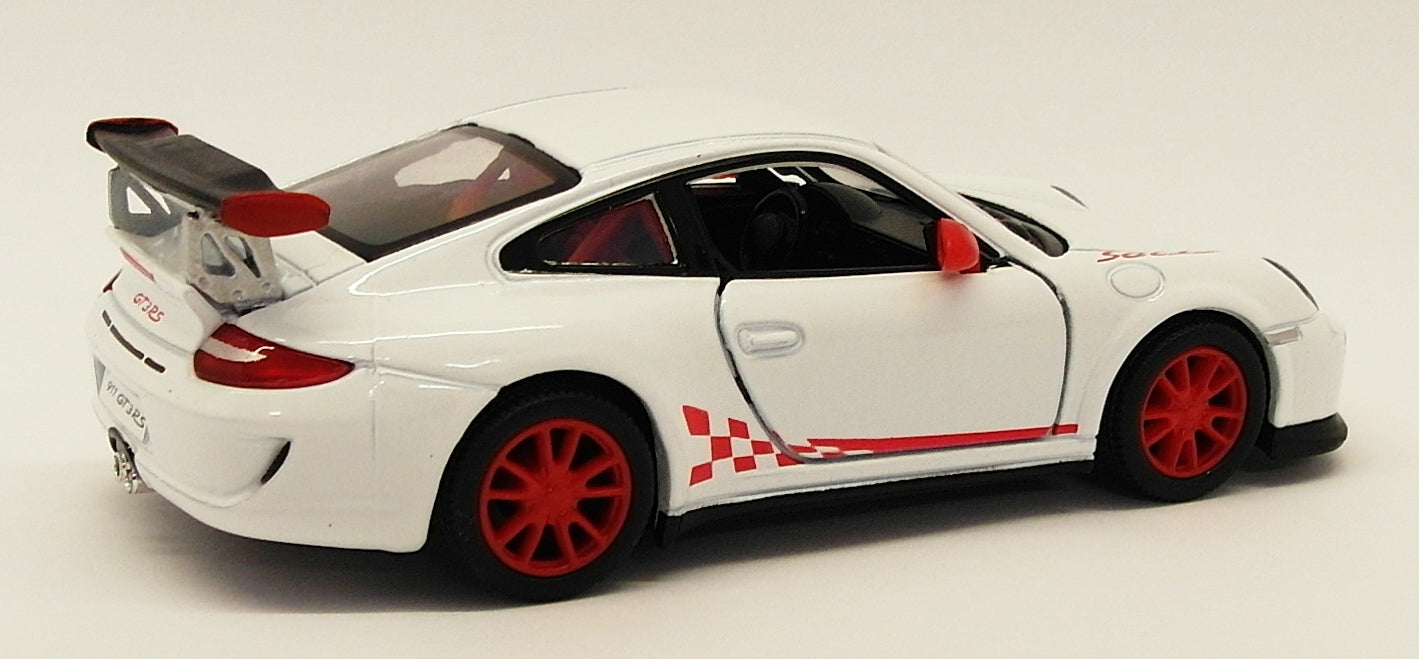 2010 Porsche 911 GT3 RS White - Kinsmart Pull Back & Go Metal Model Car