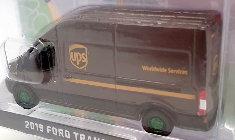 Greenlight 1/64 Scale Model Van 530106 - 2019 Ford Transit UPS Chase Van - Brown