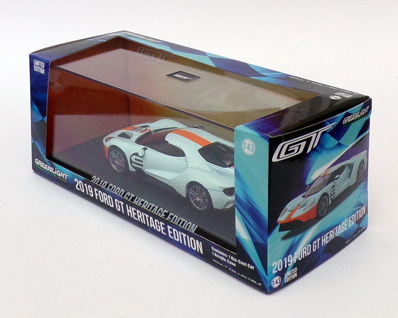 Greenlight 1/43 Scale 86159 - 2019 Ford GT Heritage Edition - Blue/Orange #9