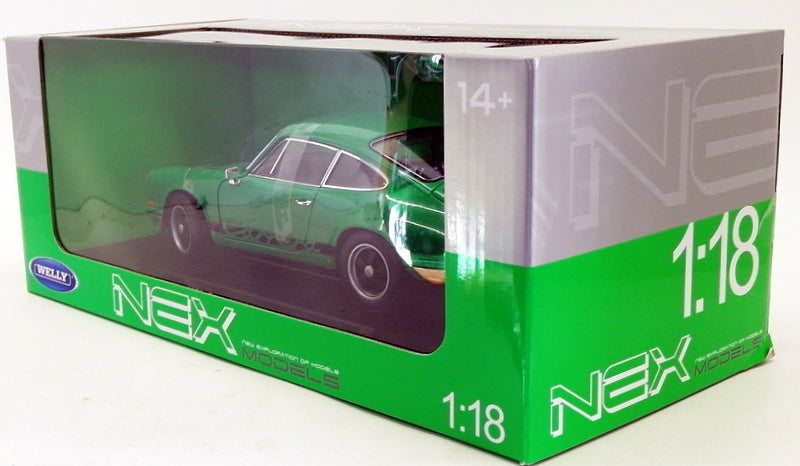 Welly NEX 1/18 Scale Model Car 18044W - 1973 Porsche 911 Carrera RS - Green