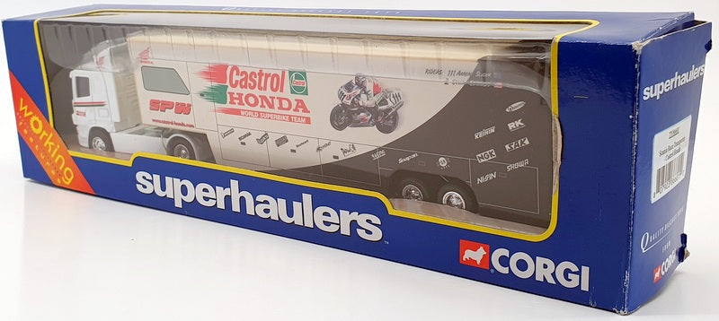 Corgi 1/64 Scale TY86601 - Scania Race Transporter Castrol Honda