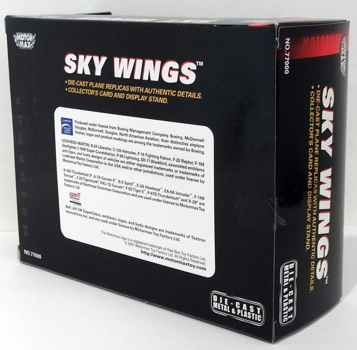 Motormax Skywings 1/100 Scale 77025 - P-38 Lightning With Display Stand