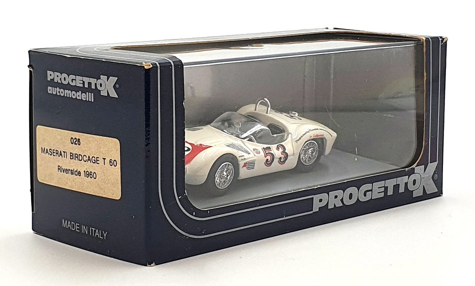 ProgettoK 1/43 Scale 026 - Maserati Birdcage T60 - #53 Riverside 1960