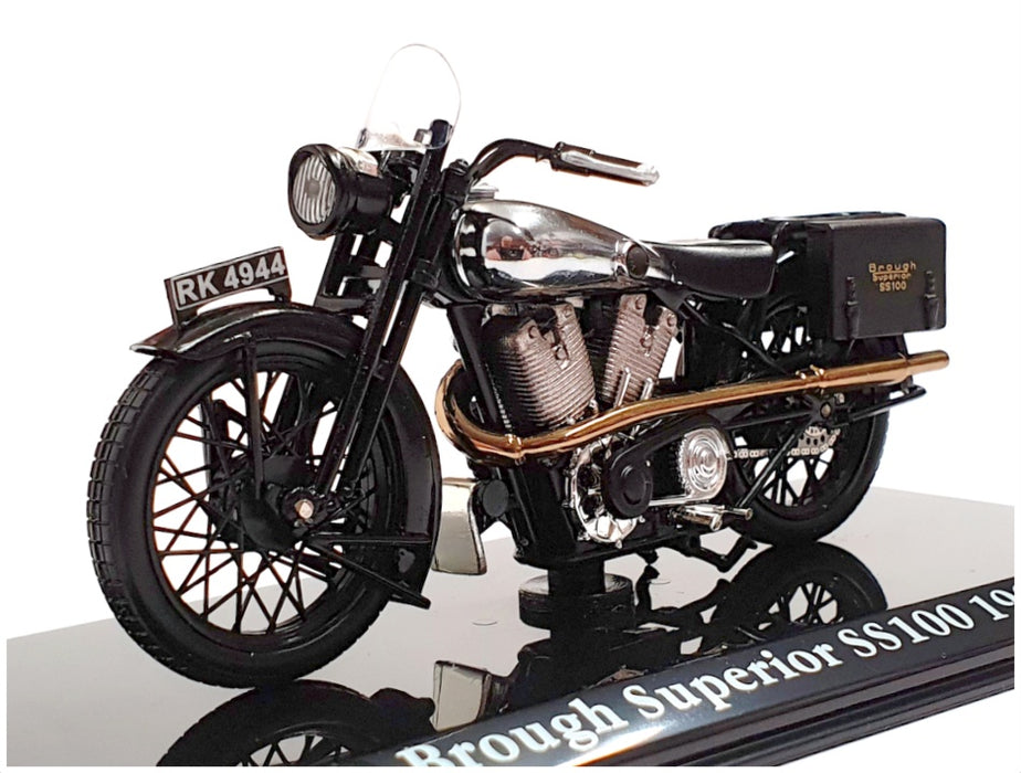 Atlas Editions 1/24 Scale 4 658 105 - Brough Superior SS100 - Black/Silver
