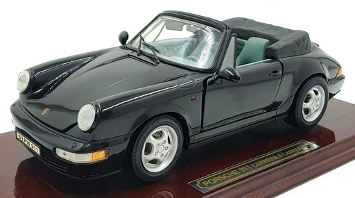 Anson 1/14 Scale Diecast PORS01PL Porsche 911 Carrera 4 Cabrio Black And Plinth
