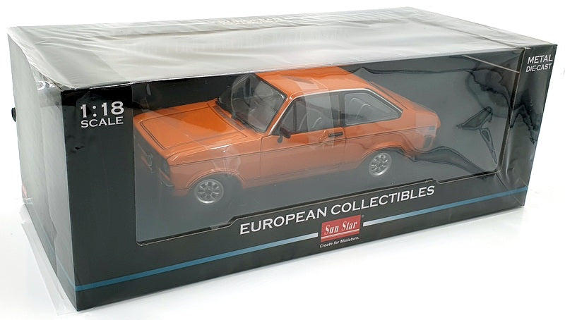 Sun Star 1/18 Scale Diecast 4630R - 1975 Ford Escort MKII Sport - Signal Orange