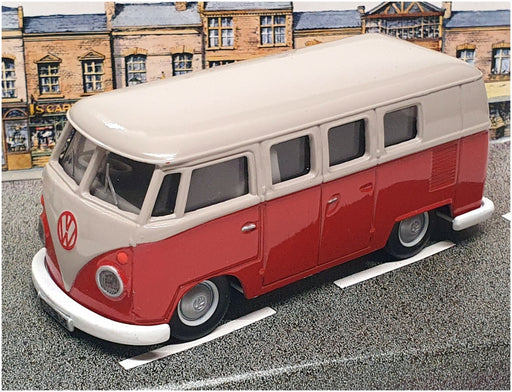Corgi 1/43 Scale Diecast D984 - Volkswagen Caravanette - Red/Grey