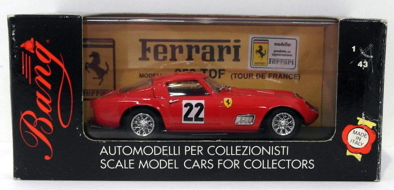 BANG 0426 Escala 1/43 | FERRARI 250 TDF COUPE N 22 GP DE PARIS 1960 RED BANG 0426 Escala 1/43 | FERRARI 250 TDF COUPE N 22 GP DE PARIS 1960 RED