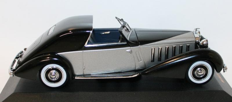 Ixo 1/43 Scale - MUS028 Hispano Suiza J12 T68 Coupe De Ville 1933 Black /Silver