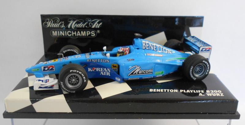 Minichamps F1 1/43 Scale - 430 000012 BENNETON PLAYLIFE B200 A.WURZ
