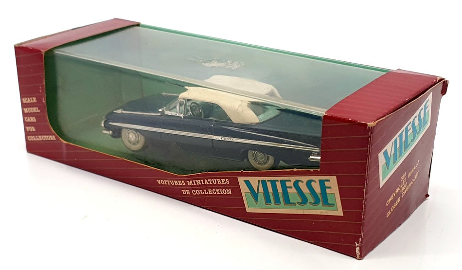 Vitesse 1/43 Scale 391 - 1960 Chevrolet Impala Closed Cabriolet - Blue/White