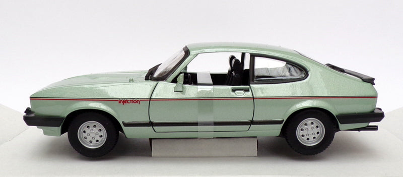 Burago 1/24 Scale Model Car 18-21093 - 1982 Ford Capri 2.8 Injection - Lt. Green