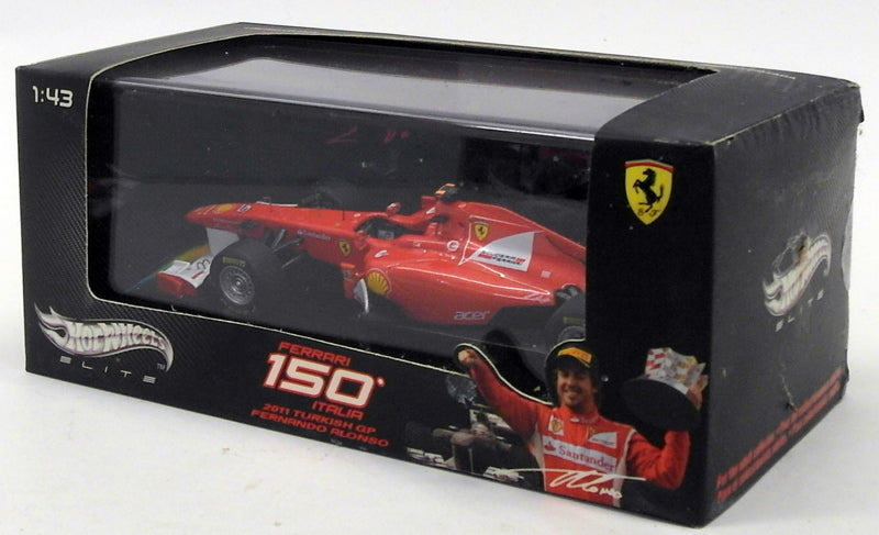 Hot Wheels 1/43 Scale Diecast W1188 - F1 Ferrari 150 2011 Turkish GP - F.Alonso