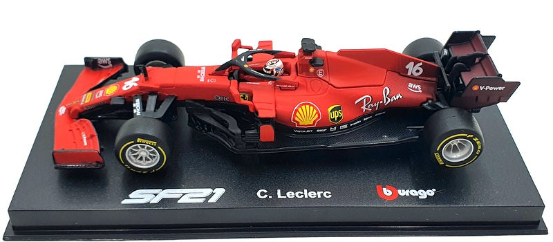 Burago 1/43 Scale 18-36828 - F1 Ferrari SF21 - #16 C.Leclerc