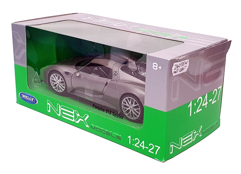 Welly 1/24-27 Scale Diecast 24055W - Porsche 918 Spyder - Met Grey