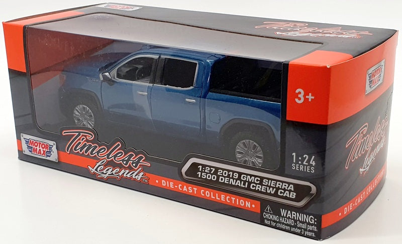 Motor Max 1/27 Scale 79362 - 2019 Ford GMC Sierra 1500 Denali Crew Cab - Blue