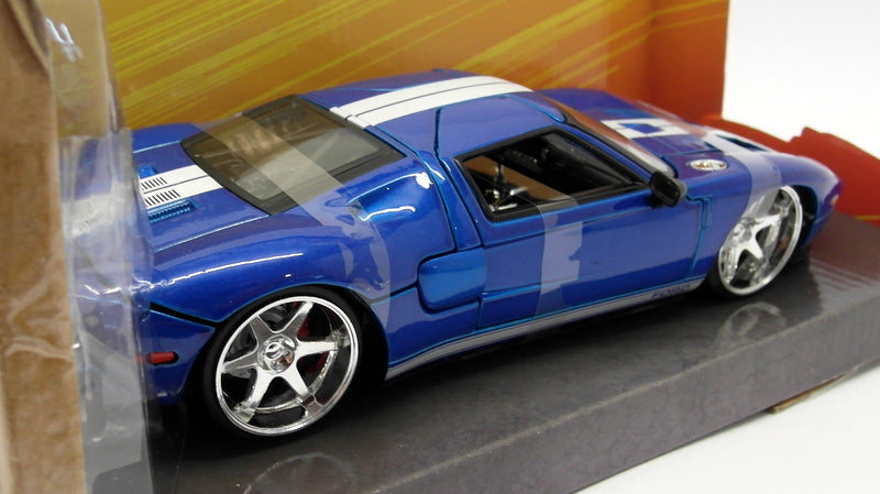 Jada 1/24 Scale 97177 - Fast & Furious Model Car / Ford GT Blue With Stripes