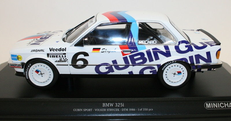 Minichamps 1/18 Scale 155 862606 - 1986 BMW 325i Gubin Sport Volker Strycek