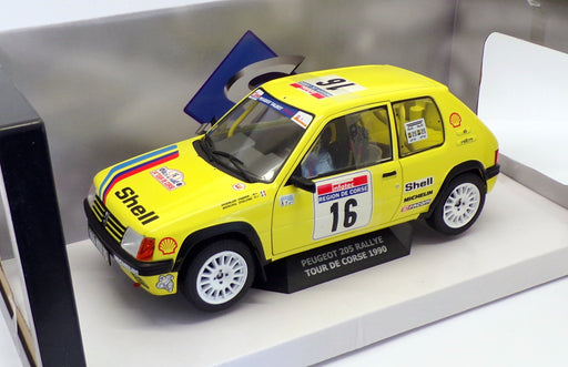 Solido 1/18 Scale S1801705 - Peugeot 205 #16 Rallye Tour De Corse - Yellow