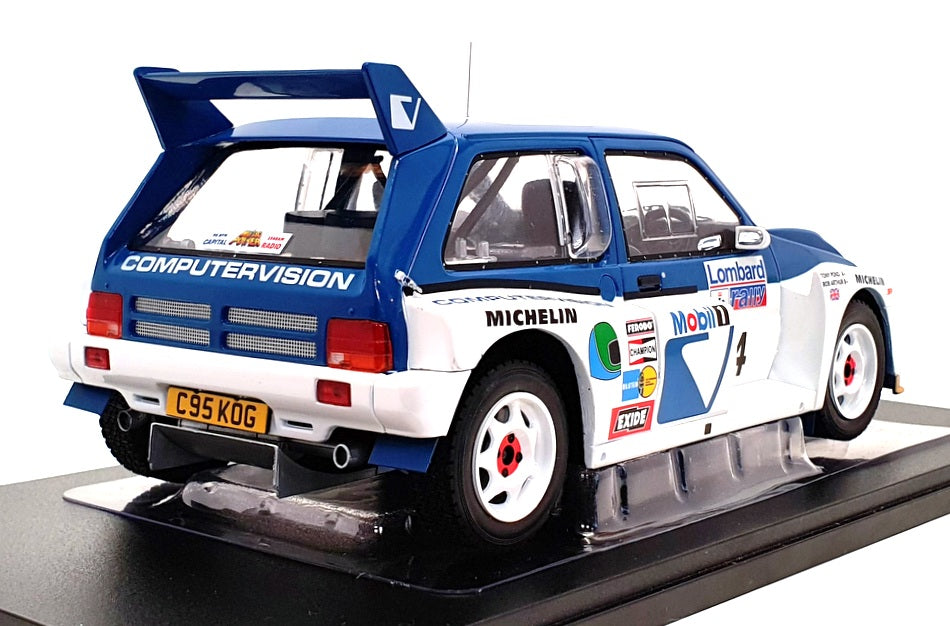 Ixo 1/18 Scale 18RMC068B.20 - MG Metro 6R4 RAC Rally 1986 - #4 Pond/Arthur