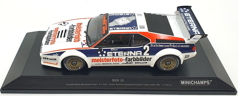 Minichamps 1/18 Scale 155 822902 - BMW M1 Schnitzer Eterna 1982 H.J.Stuck