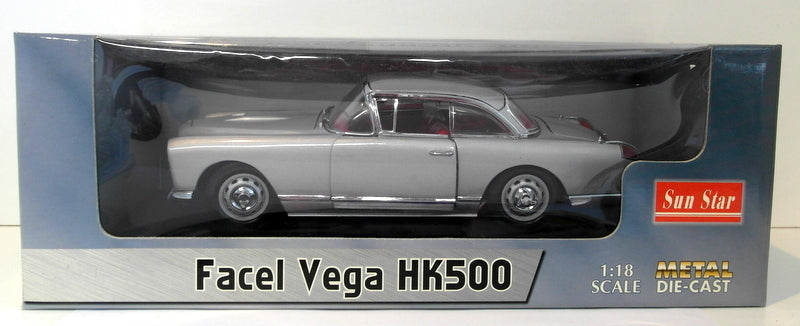 Sunstar 1/18 Scale Diecast - 3752 Facel Vega HK500 Silver