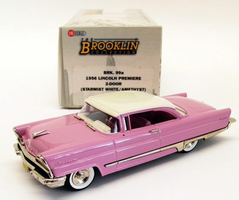Brooklin Models 1/43 Scale BRK99A 1956 Lincoln Premier - Starmist White/Amethyst