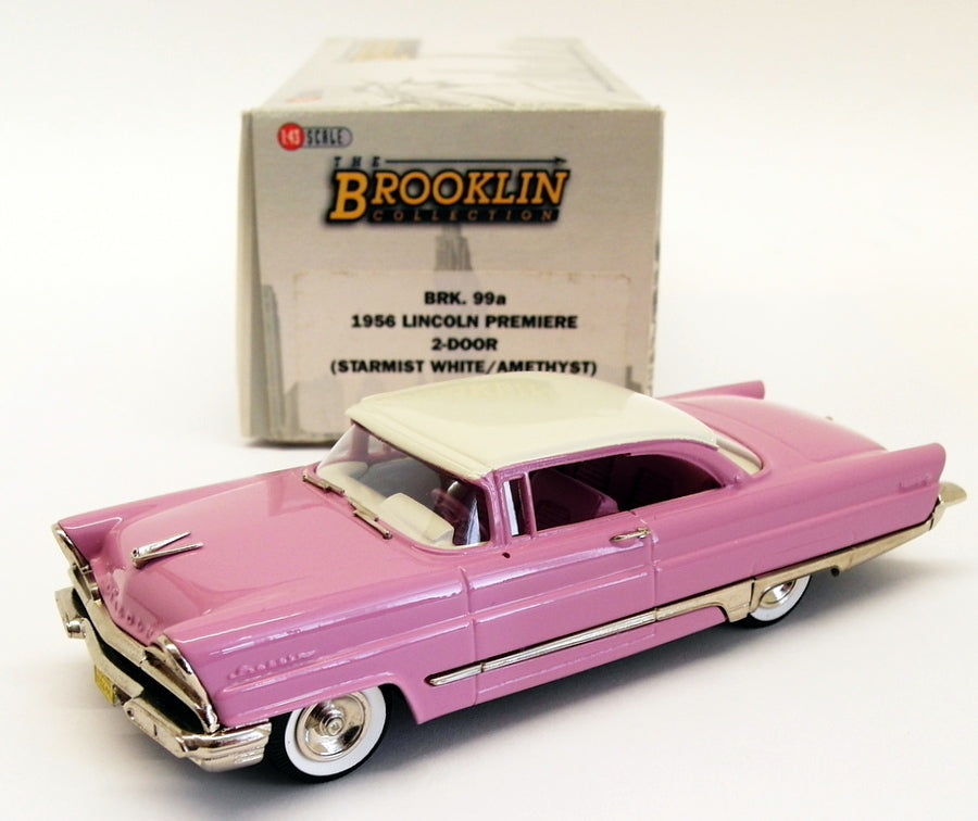 Brooklin Models 1/43 Scale BRK99A 1956 Lincoln Premier - Starmist White/Amethyst