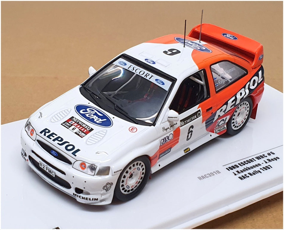 Ixo 1/43 Scale RAC391B - Ford Escort WRC #6 RAC Rally 1997 Kankkunen/Repo