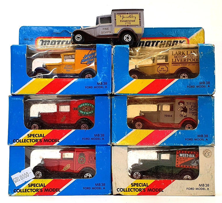 Matchbox Appx 8cm Long Diecast ST008 - Set Of 7 Assorted Vans