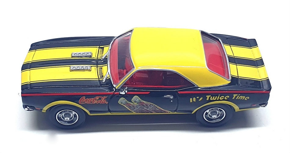Matchbox 1/43 Scale YMC06/B-M - 1968 Chevrolet Camaro Coca Cola - Yellow/Black